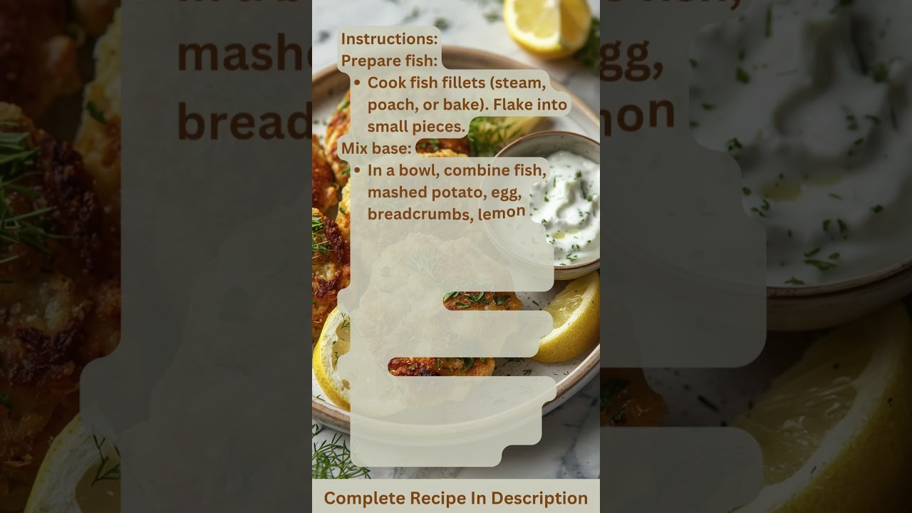 Lemon Dill Fish Cakes Recipe by What Shall I Cook