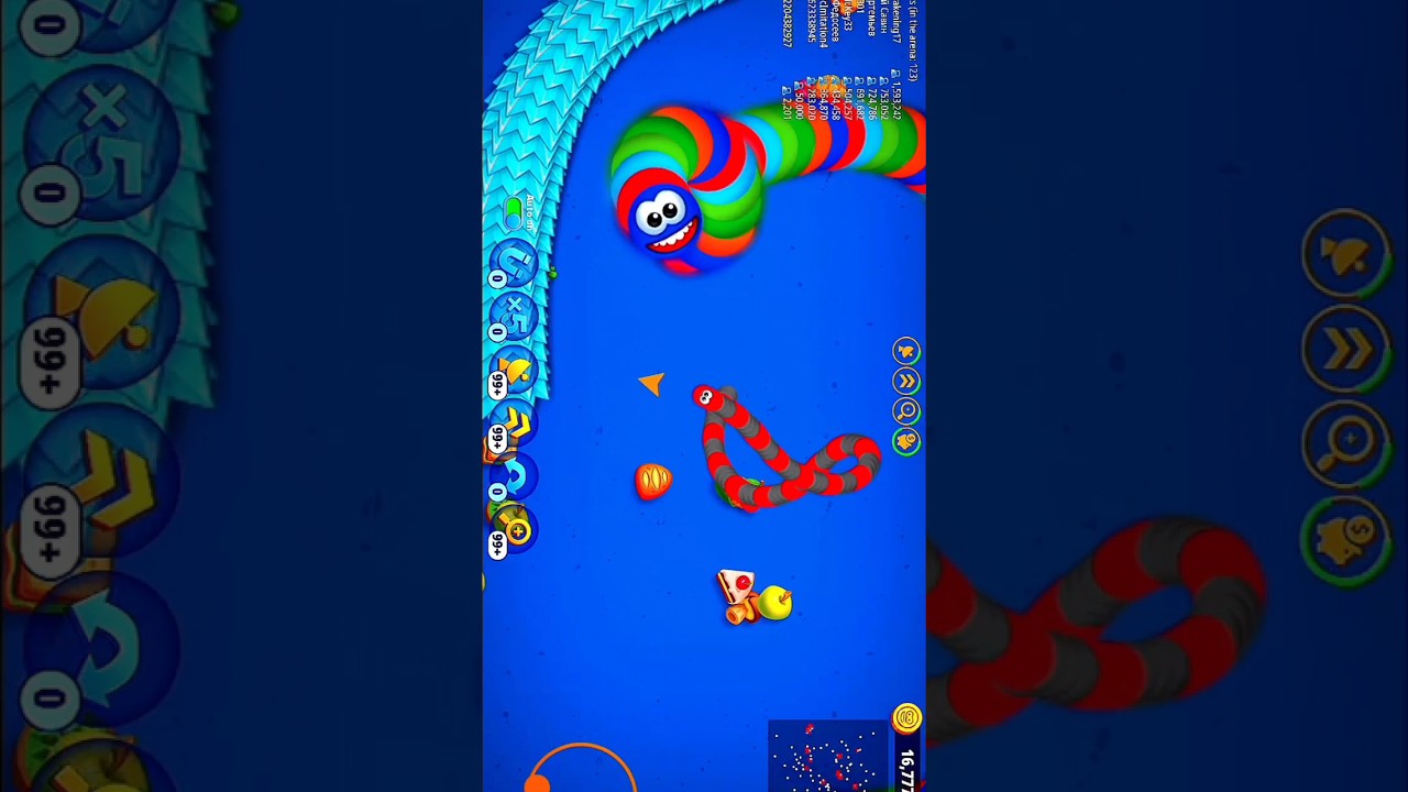 😱 Ninja Trick Worms zone io killing saampwala game #shorts