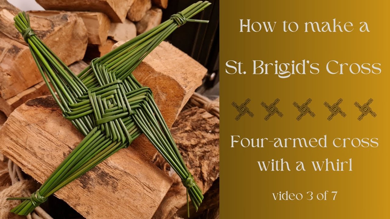 How to make a St. Brigid’s Cross | Four-armed cross with a whirl | Craft Tutorial