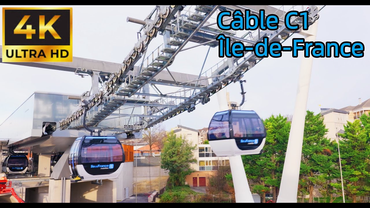 Первая канатная дорога в Париже! 🚠 Câble 1 (C1) 4K