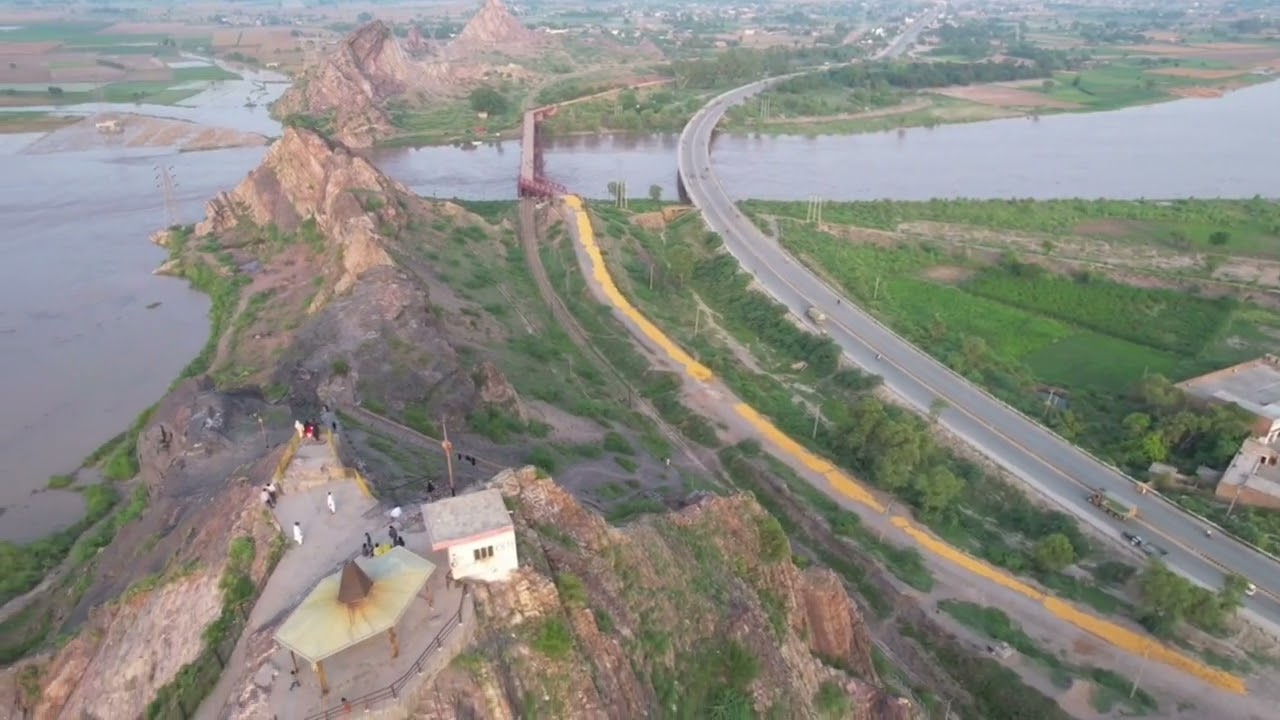 Beautiful Drone View of Chiniot Hill Punjab . Pakistan