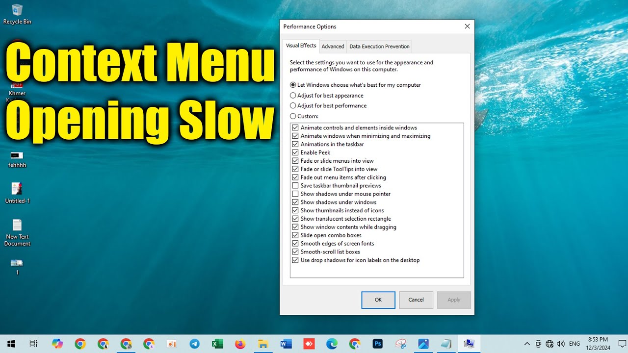 How to Fix Context Menu Opening Slow in Windows 10 Solution