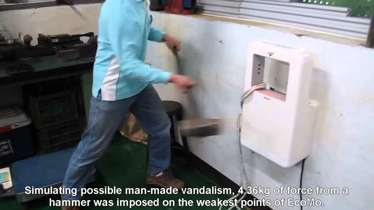 EcoMo: Hands In, High Speed Hand Dryer: Vandal Resistance and Strength Tests