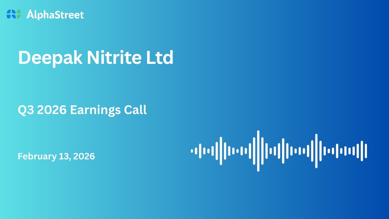 Deepak Nitrite Ltd Q3 FY2025-26 Earnings Conference Call