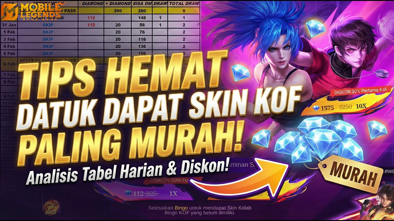 CARA HEMAT GACHA SKIN KOF 2026! DENGAN TABEL INI, DIJAMIN DAPAT DENGAN HARGA MURAH! - MOBILE LEGENDS