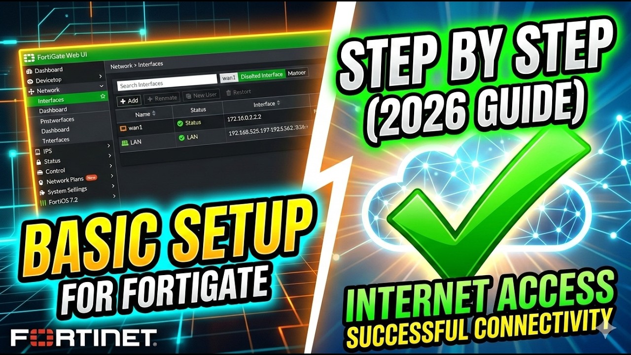 FortiGate Firewall Setup: How to Configure Internet Access Step-by-Step (2026) | Firewall Training