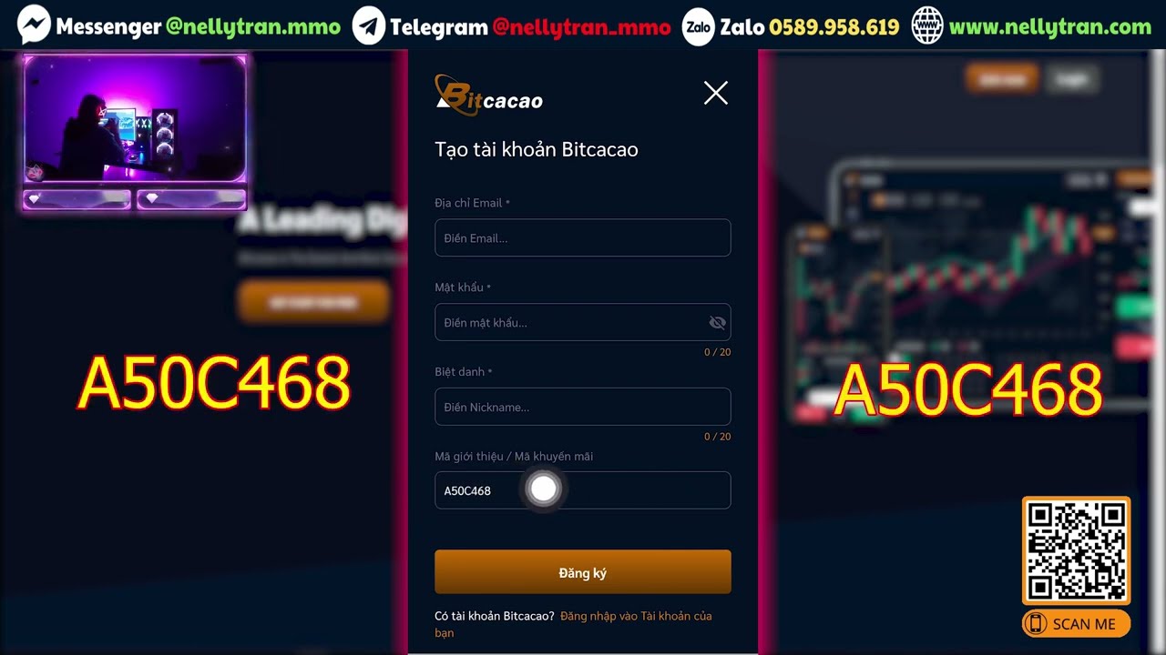 Bitcacao Hướng Dẫn Đăng K&yacute; T&agrave;i Khoản S&agrave;n Giao Dịch Bitcacao