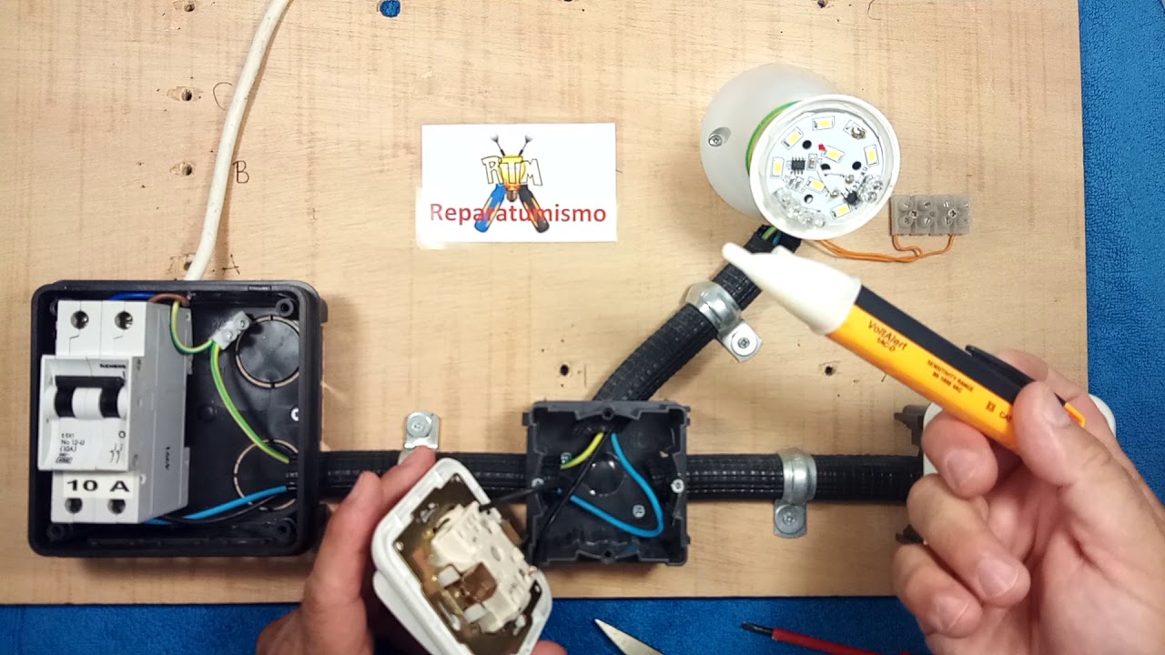 1ª SOLUCIÓN: PROBLEMA LAMPARAS LED SEMIENCENDIDAS -   INTERRUMPIR  FASE EN INTERRUTOR