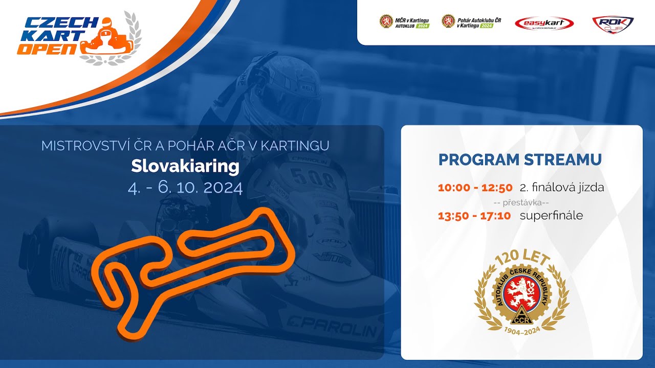 6. Závod Mistrovství ČR a Pohár AČR v kartingu 2024 Slovakia Ring