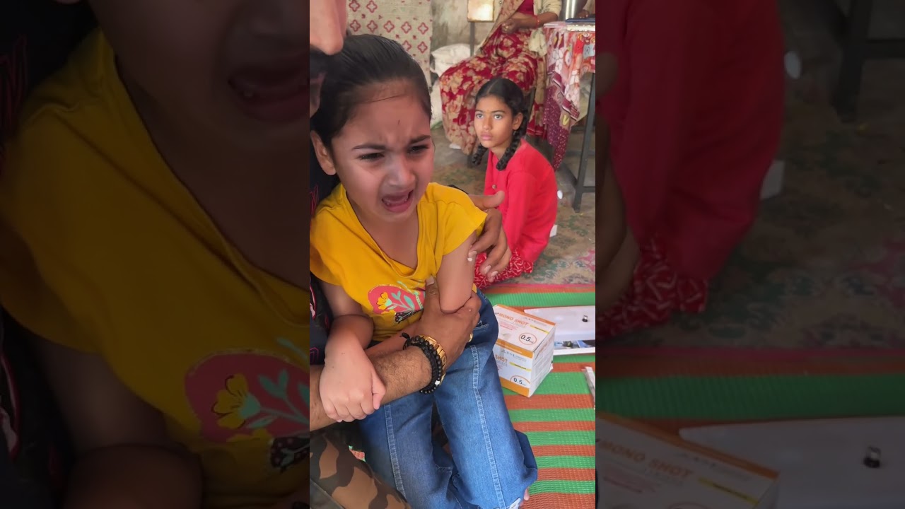Measles and Rubella Vaccine | Hiti Baby Got MR Vaccine With Her Sister 