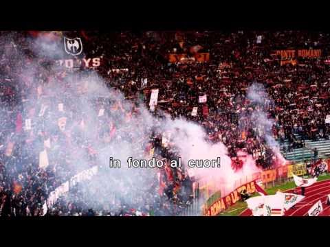 coro AS Roma - Maciniamo chilometri (letra, lyrics, testo)