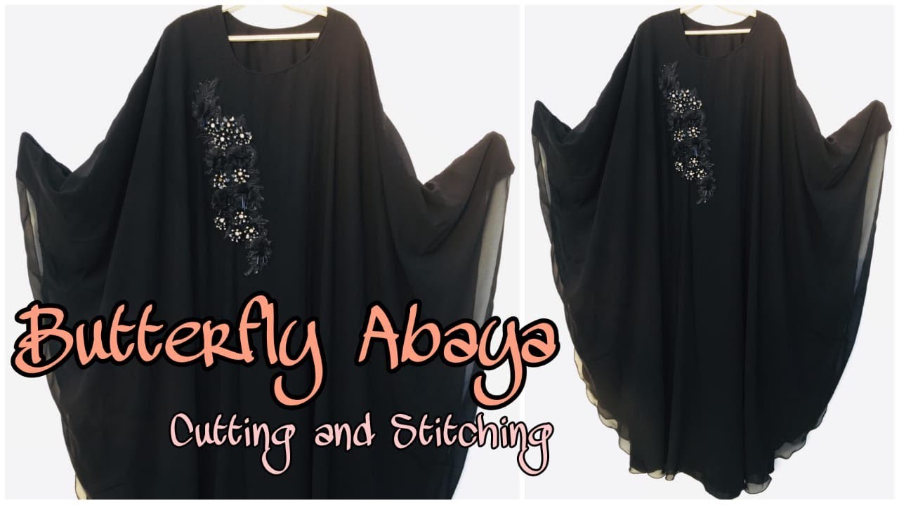 Butterfly Abaya Cutting and Stitching | Designer Abaya Cutting | Habi Tailor