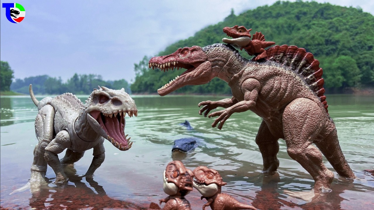 SPINOSAURUS Vs INDOMINUS Vs MOSASAURUS 🦖 Jurassic World | Movie for Families | TCF CREATOR