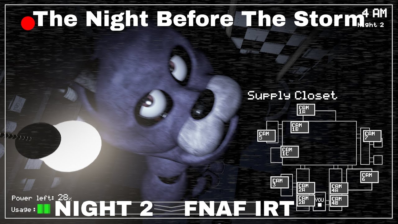 Night 2 The Night Before The Storm ( Five Night's At Freddy's In Real Time PlayThrough) NoCommentary