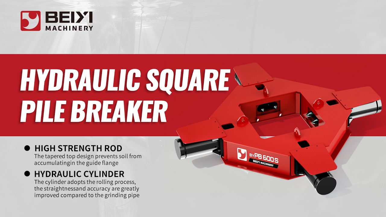 Square Pile Breaker | Hydraulic Concrete Pile Cutting Machine for 350&ndash;650mm Foundation Piles