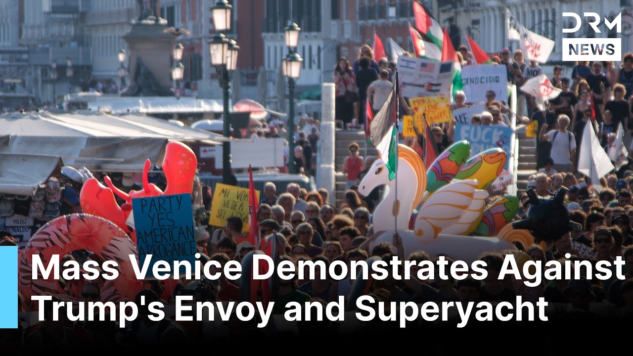 Mass Protests Erupt in Venice as Trump's Ambassador Arrives on $450M Superyacht | AC1G