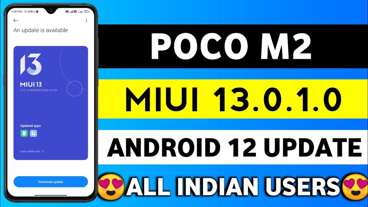 Poco M2 MIUI 13.0.1.0 Update | Poco M2 New Update | Poco M2 Update | Poco M2 MIUI 13 Update