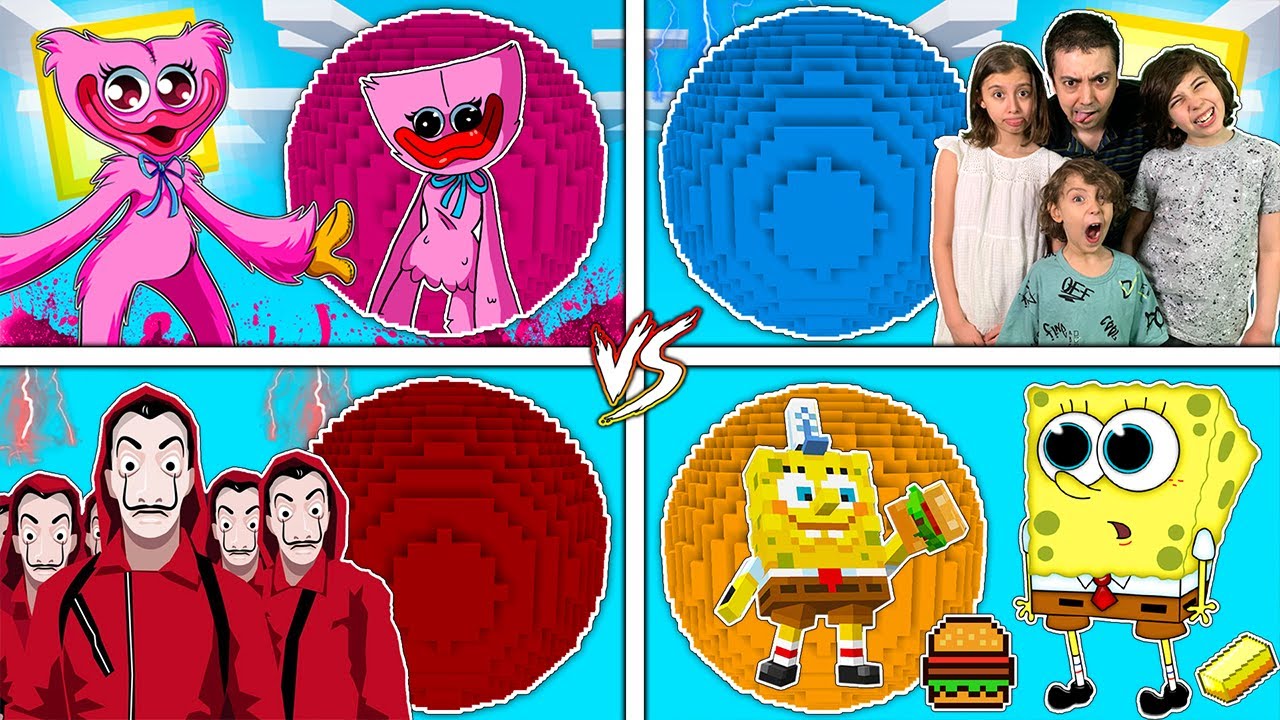 فلم ماين كرافت : كوكب سبونج بوب ضد عائلة مشيع ضد لكاسا دي بابل ضد كيسي ميسي !!؟ 🔥😱