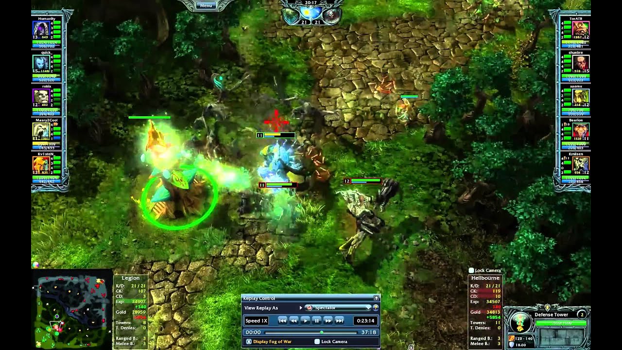 HoN Legion Tower gets Quad Kill