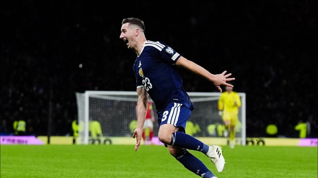 CRAZY!! KENNY McLEAN  GOAL FAN CELEBRATION (SCOTLAND V DENMARK 4-2) !! 
