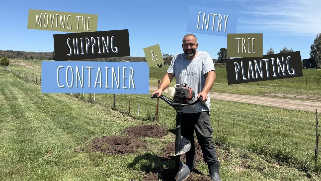 Moving the Shipping Container & Planting Front Entry Trees 🌲