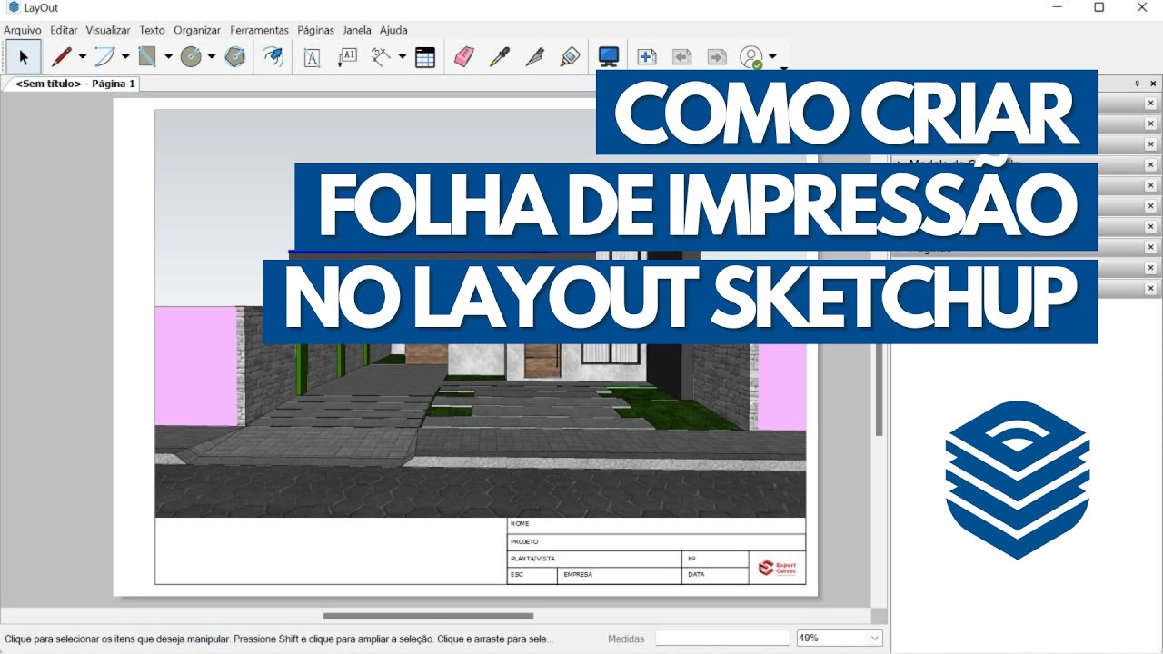 Como criar Folhas de Impressão no LayOut SketchUp (Pranchas)