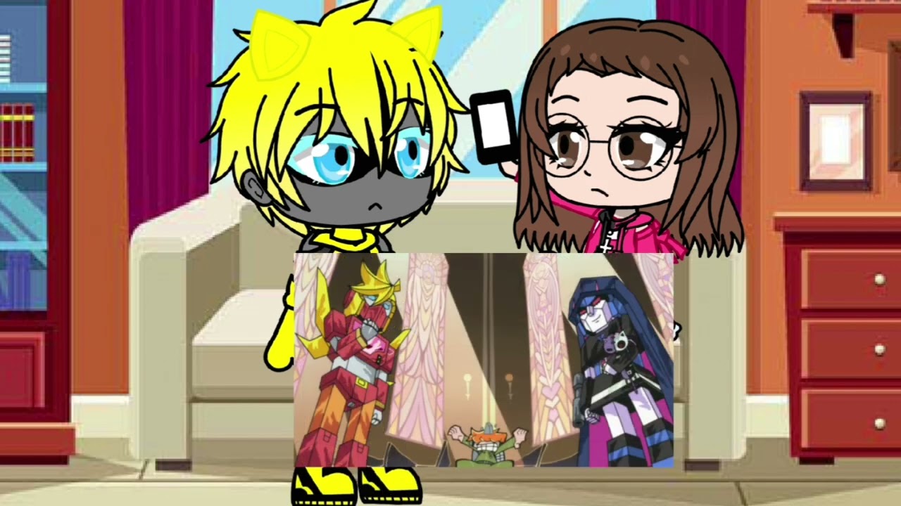 Leur réaction dans panty and stocking #pantyandstocling #transformers #gacha 