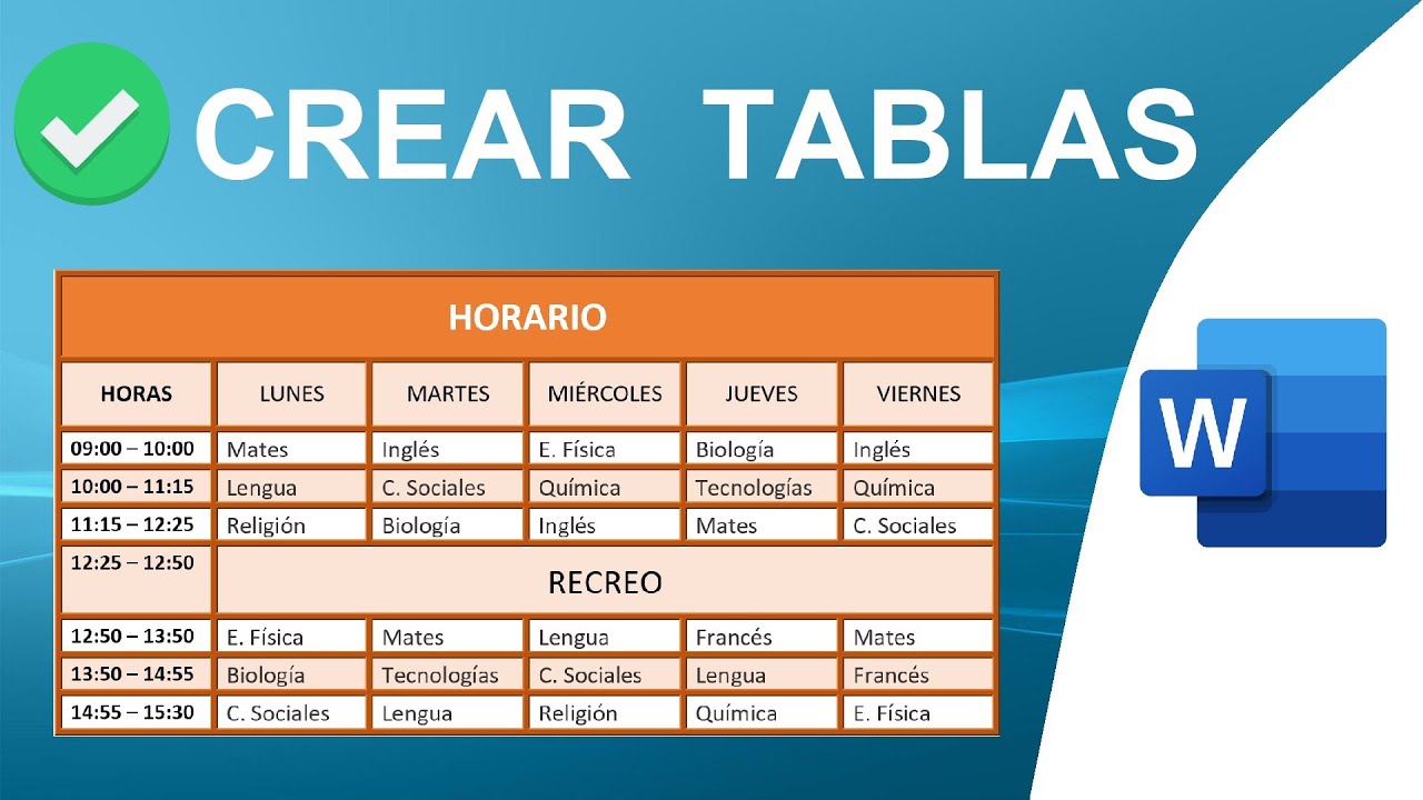 Como crear tablas en Word
