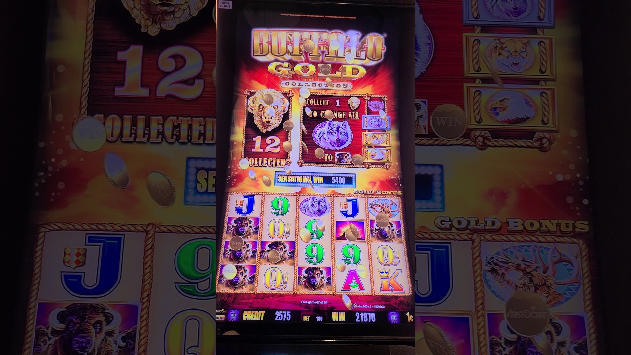 vegas 最夯金牛拉霸機 老虎機 一注1.8 血賺18000台幣 翻334倍 噴15分鐘 - my biggest jackpot Buffalo gold jackpot slot machine