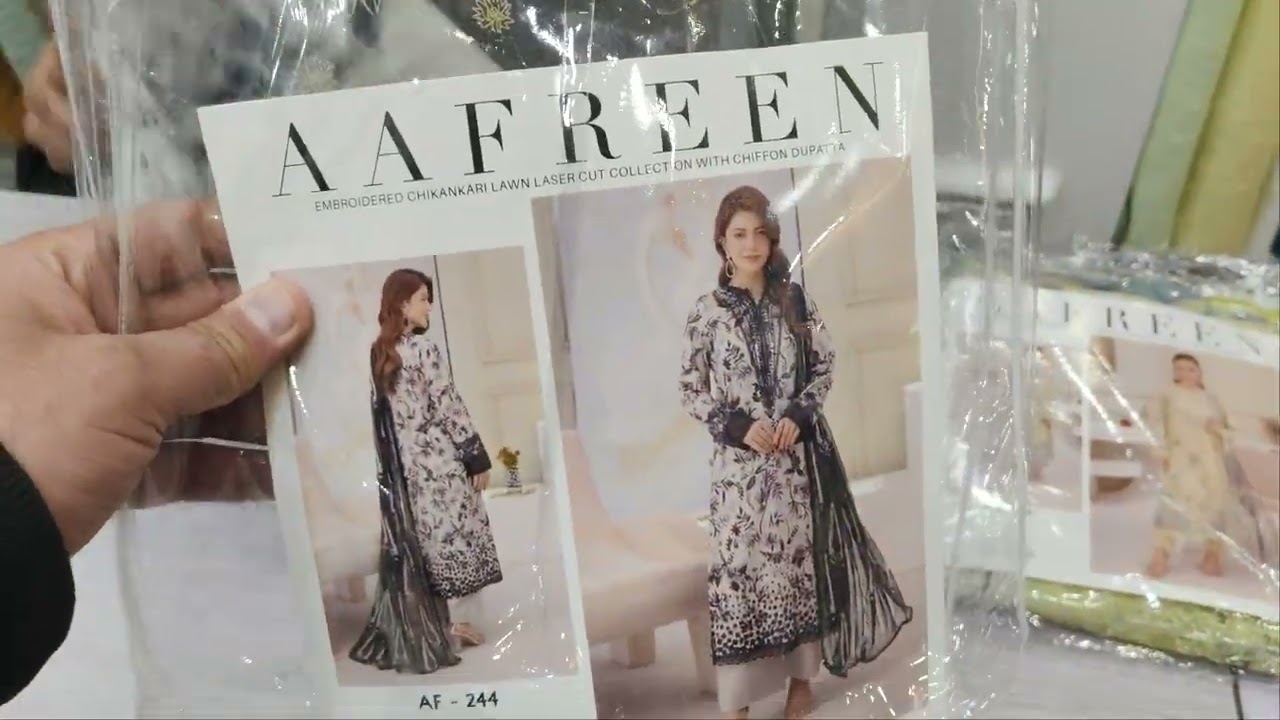Aafreen by Nureh Original ✅ 2026 Latest Economical price Embroidered lawn 3pc with Chiffon Dupata 