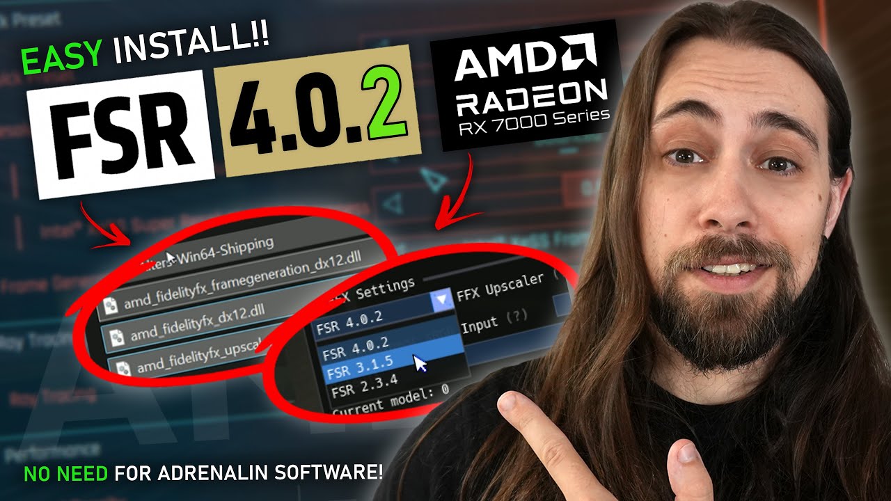 This is BIG!! You can now INSTALL AMD FSR 4.0.2 & 3.1.5 in your GAMES!!