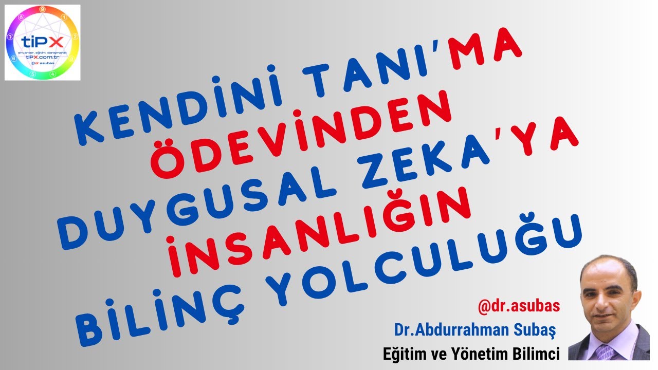 KENDİNİ TANI’ma ödevinden DUYGUSAL ZEKA’ya insanlığın BİLİNÇ yolculuğu   Dr. Abdurrahman Subaş