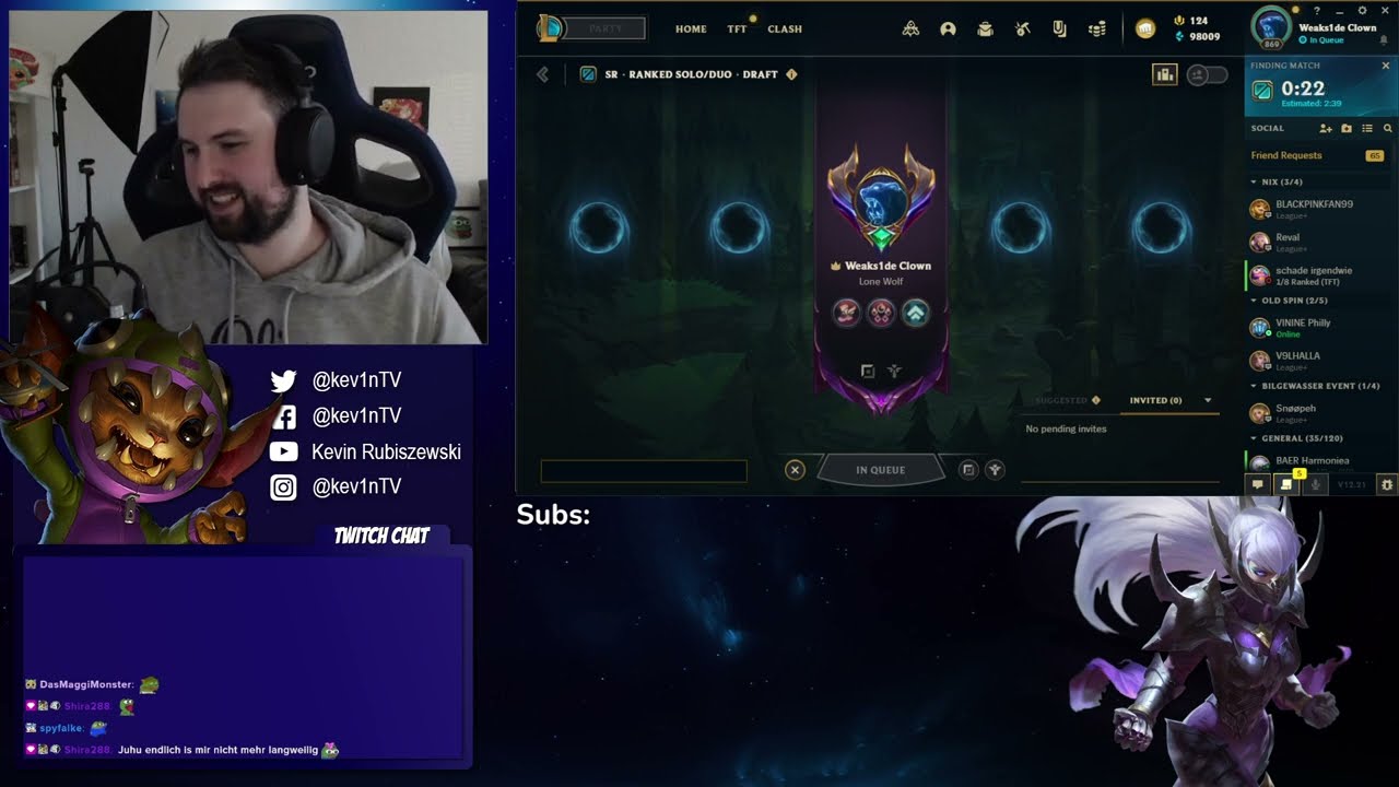 Kev1nTV VOD - 02.11.2022 | [League of Legends] [GER]