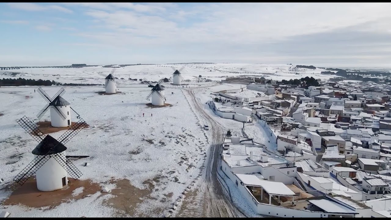 Filomena a su paso por Campo de Criptana - La Mancha, Spain