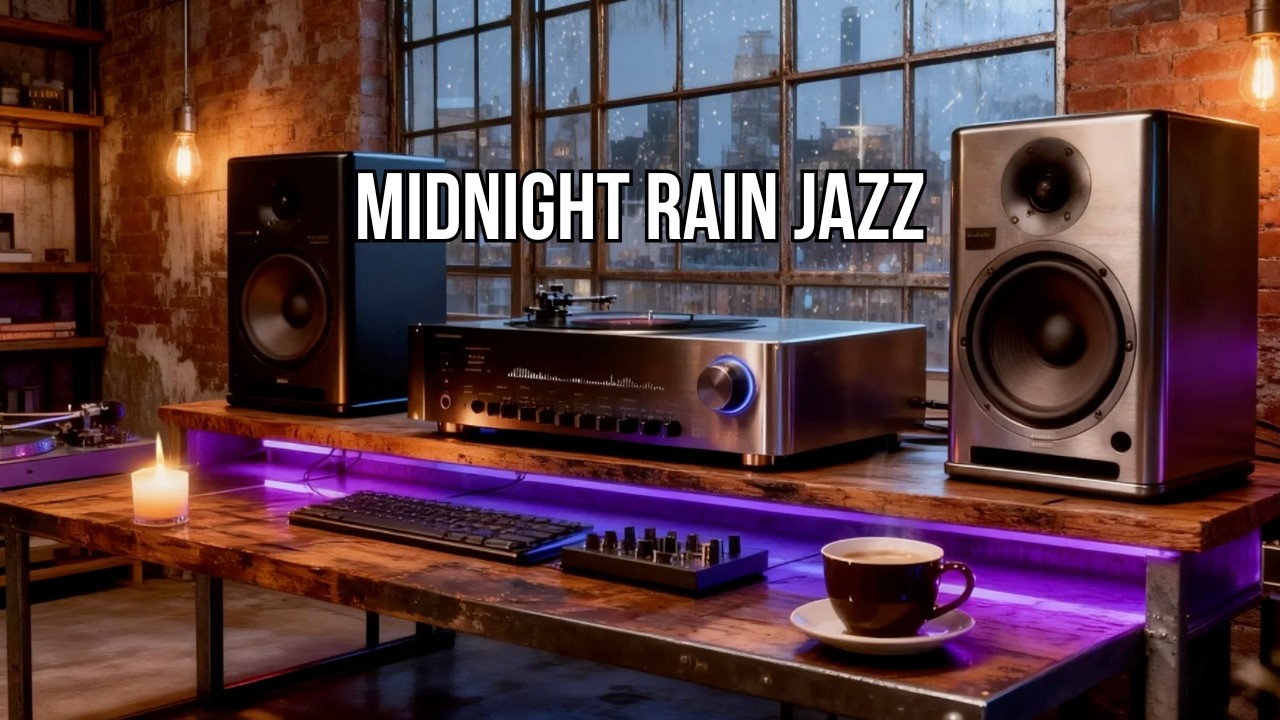 Midnight Rain Jazz 🌧️ Smooth Jazz for Late Night Focus (1.5 Hours)