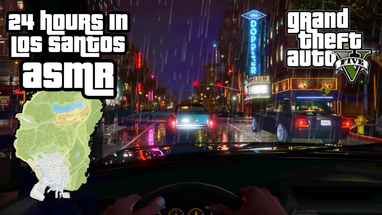 GTA ASMR 🌆 24 RELAXING Hours With Me in Los Santos! 🌃 Close Up Ear to Ear Whispers