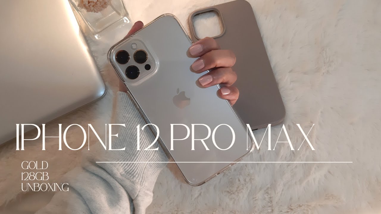 ✨🍎 (new) iphone 12 pro max gold unboxing + accessories 💫