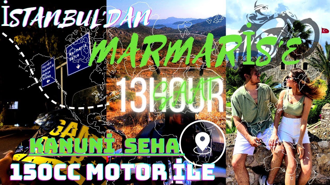 150CC MOTOSİKLET İLE 13 SAATLİK MARMARİS YOLCULUĞU! Yağmura Yakalandık, Manisa'da Tatlı, 8 MOLA