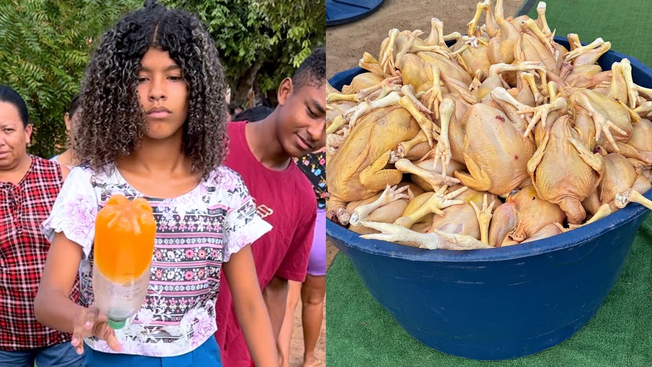 DESAFIO DO FRANGO NA CAIXA: ACERTE A GARRAFA PARA GANHAR!