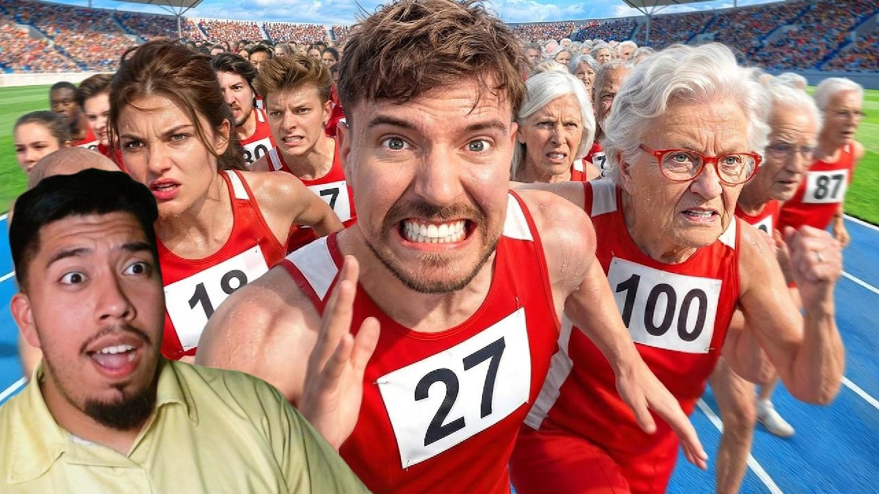 MrBeast Had Them Senior Citizens Breaking Their Back🤣💀 Reacting To 1 Year Old Vs 100 Year Old Race
