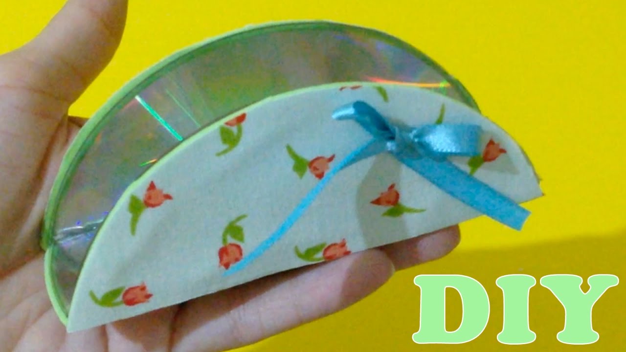 Do Lixo ao Luxo : Porta Guardanapos de Papel com CD Usado - Artesanato DIY