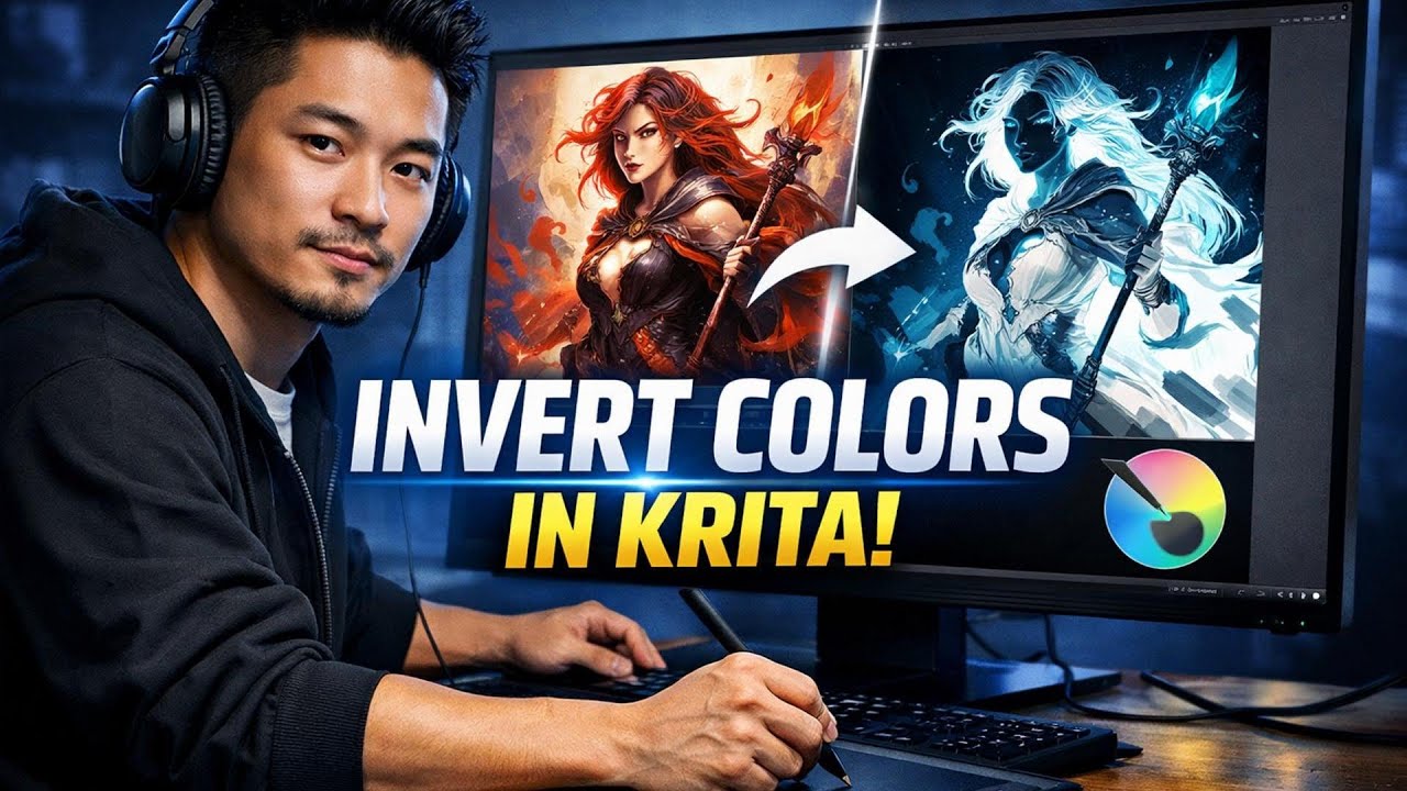 How to INVERT COLORS in Krita (Step by Step)