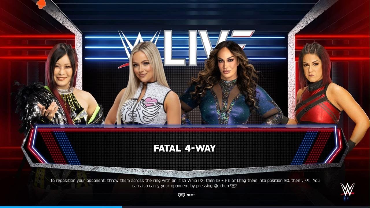 WWE 2K25: fatal 4-way elimination match!