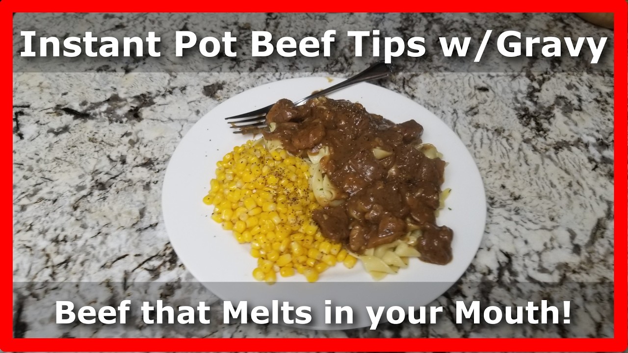 Diner Dinner #4: Instant Pot Beef Tips and Gravy Over Egg Noodles with Diner Corn - Uncle D Cooks