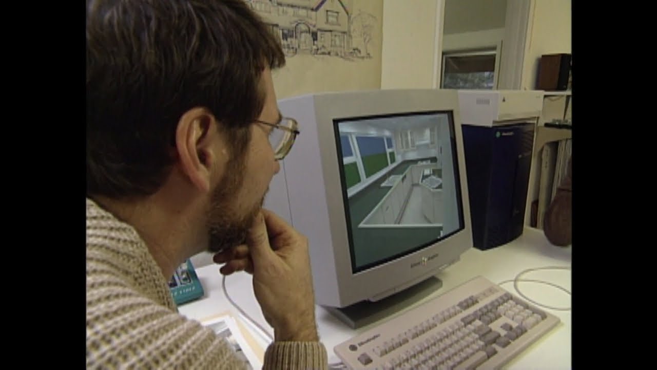 Silicon Graphics computer with Norm Abram 1995