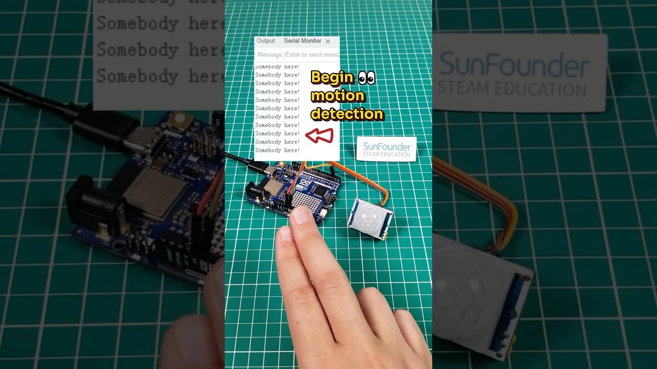 Motion detection - Arduino project for beginners PIR Motion Sensor #diy #stem  #engineering #robot