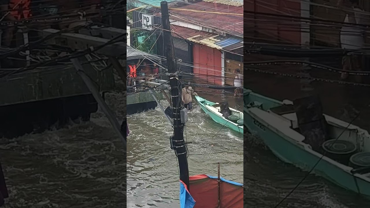 Effects of Habagat: flooded highways and people stranded at home needing rescue.