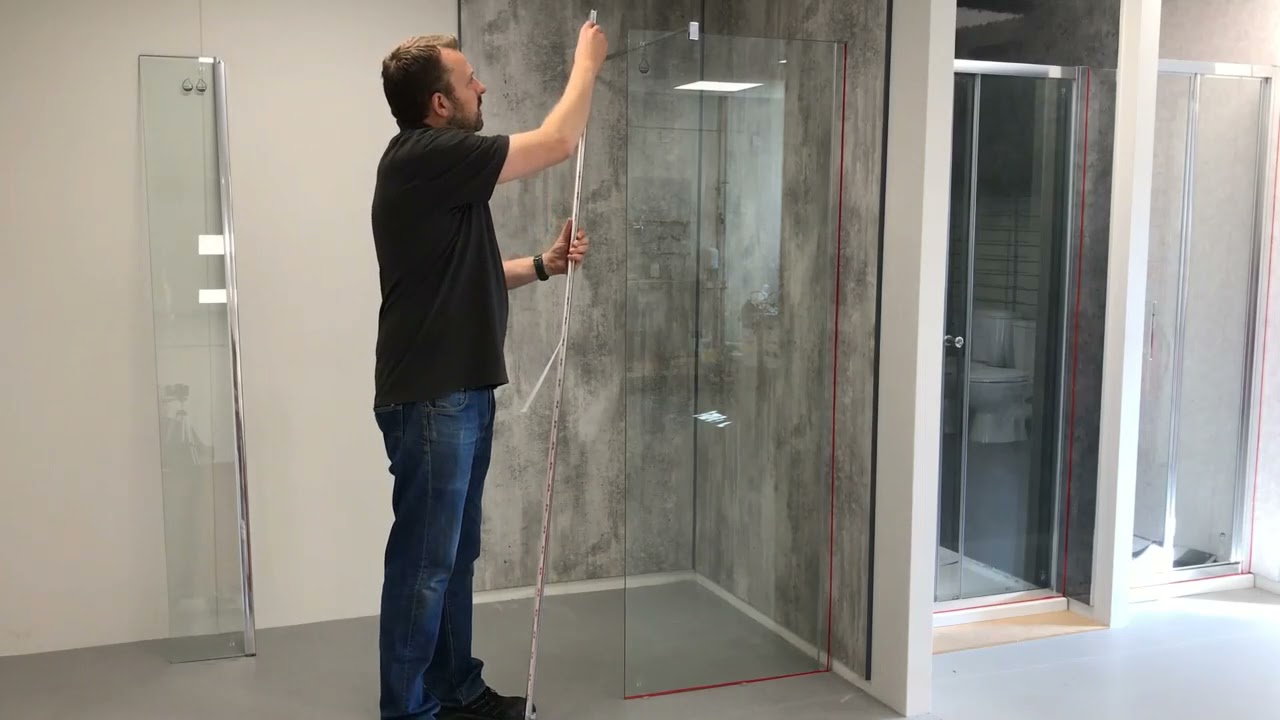 Wolseley, Nabis wet-room panel (return) Install step 2,  Set up of frame & Panel