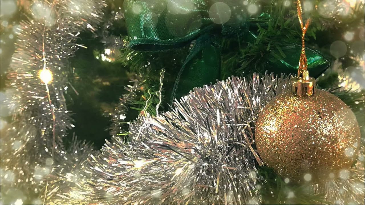 Golden Christmas Ball | Festive Background without music.Новогодний фон ,без музыки| Christmas Mood