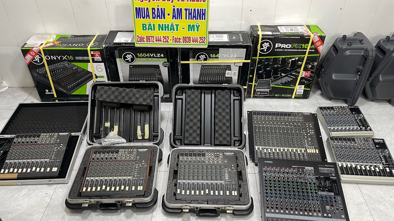 MIXER MACKIE & YAMAHA mới về  đủ Loại  toàn hàng đẹp như mới Full Box và case  hàng xịn Usa -japan !
